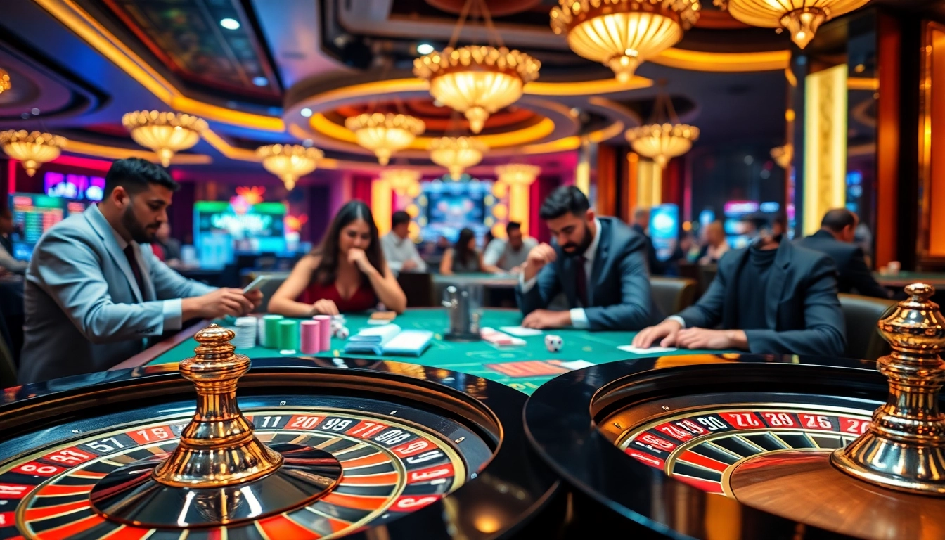Experience the excitement of gambling at the LC88 casino with players focused on winning at blackjack and poker.